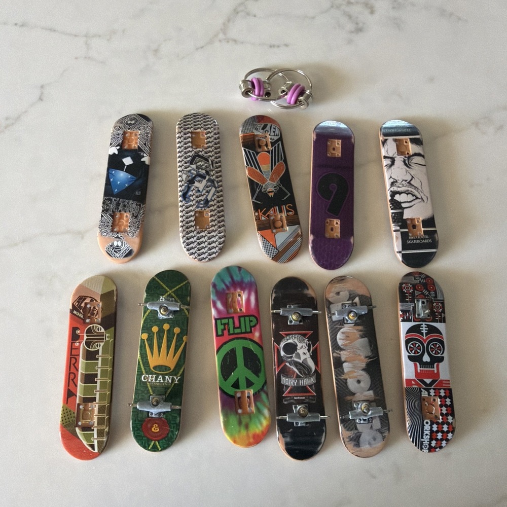 Lot of 11 Tech Deck Fingerboards Mini Skateboards Tony Hawk Birdhouse Flip AS IS